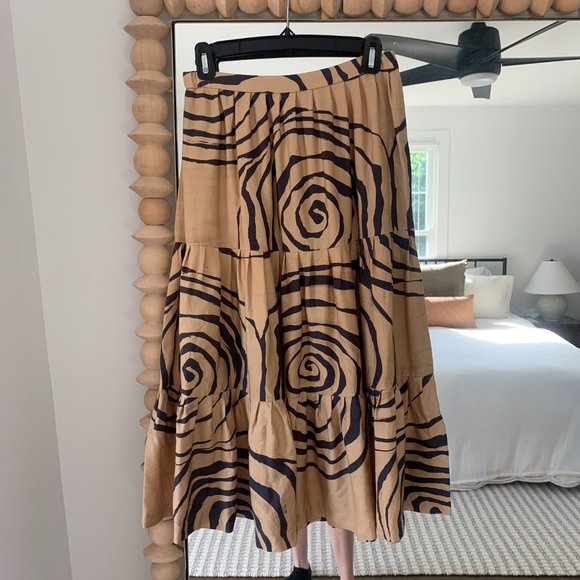 Anthropologie Tracy Reese Swirl Tiered Skirt Size XS - Picture 4 of 6